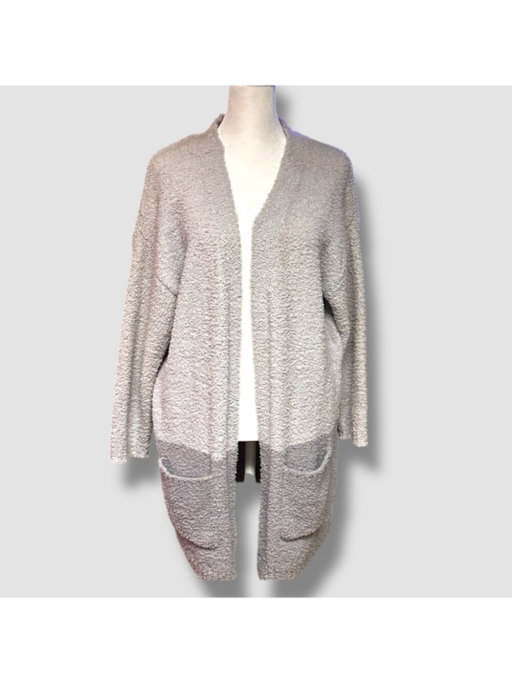 Thread & Supply OSFM Cozy Sherpa Open Cardigan With Pockets NWOT Warm Cozy Class